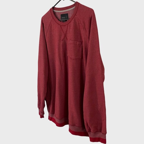 O'Neill Crewneck Long Sleeve Pocket Pullover Sweatshirt Red Men's Size XXL - Picture 2 of 12